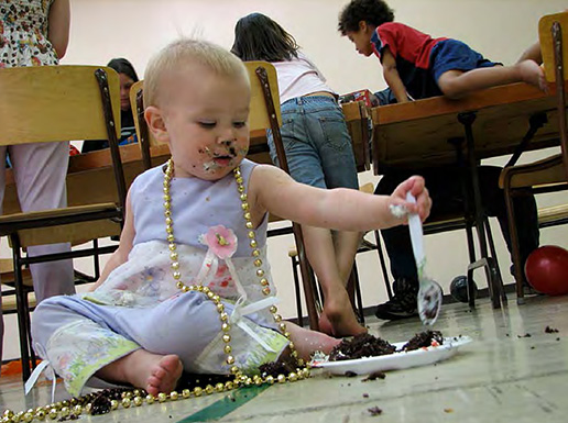 Messy Toddler in Dress