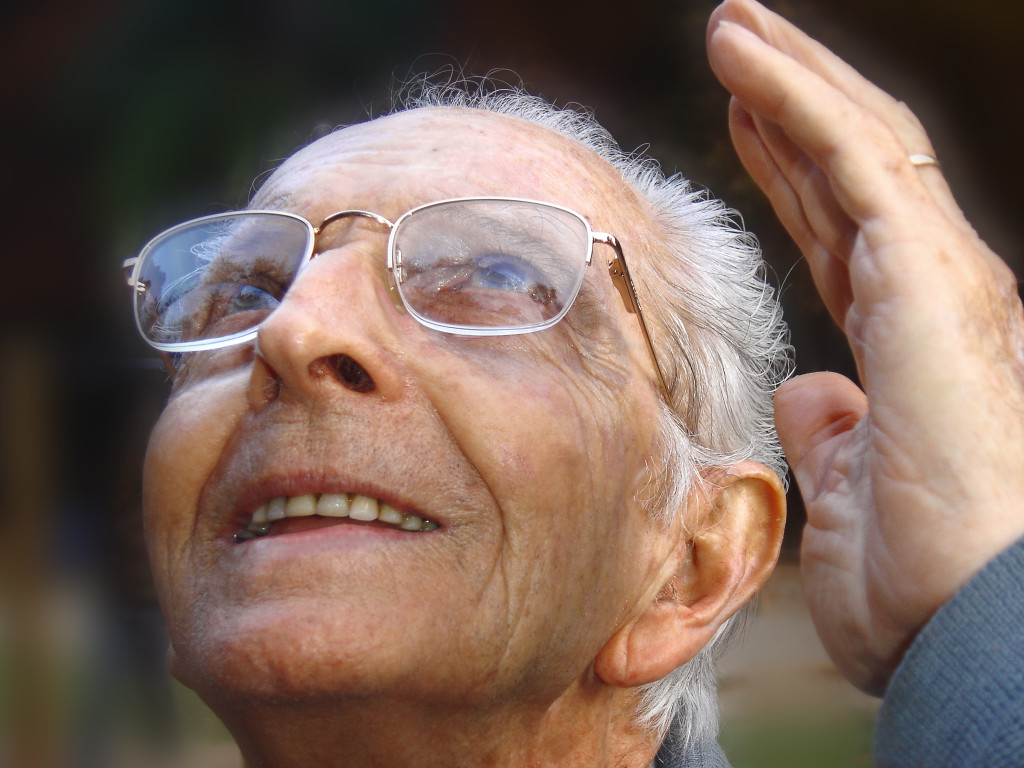 Elderly Man Looking Up